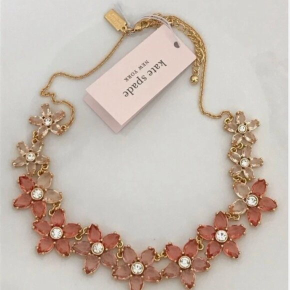 KATE SPADE Bed of Roses Necklace Pink Ombre Bouquet Retail $278 NWT - Picture 8 of 8